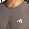 Adidas Logo Print Casual Outdoor Sports Crew Neck T-Shirt Men Tops Brown IV5401