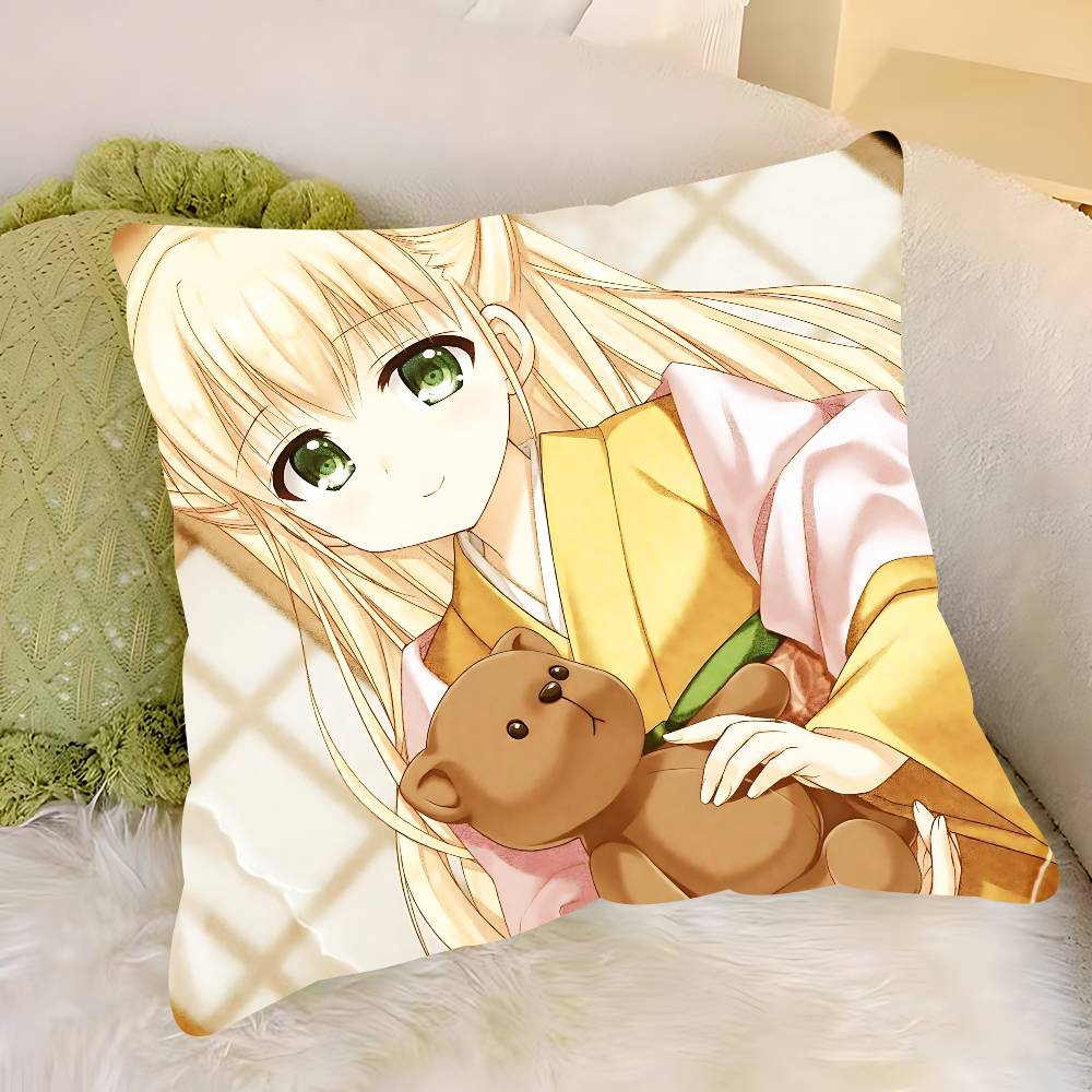 Anime S-Summer Pockets Pillow Case Removable Washable Cushion Cover – All-Season Soft Linen
