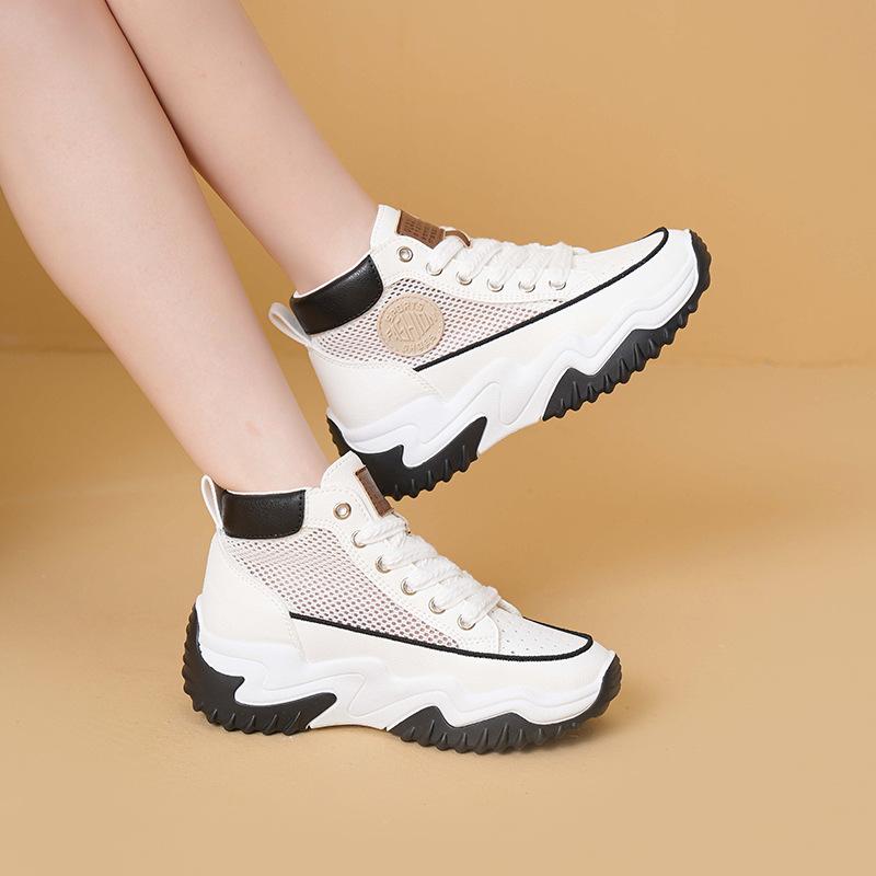 Pai sapatos 2023 verão novos sapatos femininos estudante rua tiro respirável sola grossa sapatos esportivos casuais z308