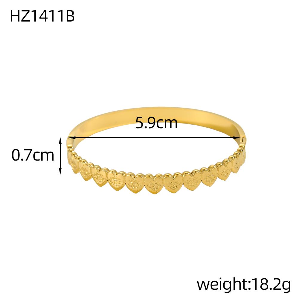 CARLIDANA Tarnish Free Bangles Jewelry Waterproof Geometric Hypoallergenic Stainless Steel Gold Plated Bracelets Jewelry Women