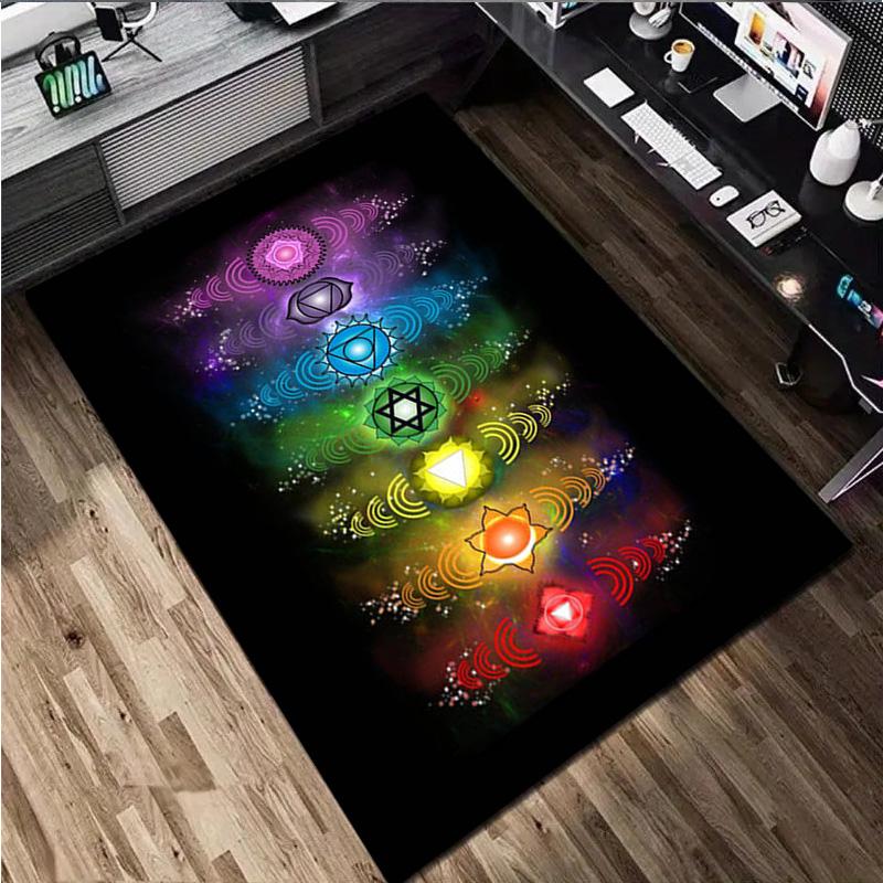 Chakras Rug - Home Carpet Office Decorative Carpet For Living Room Bedroom Door Mat Floor Rug Computer Chair Area Rug