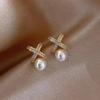 Women Imitation Pearls Earrings S925 Silver Needle Hypoallergenic Earrings for Women Girls Outfit Matching