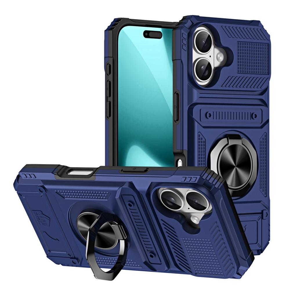Fit iPhone 17 Phone Card Case,Tough Kickstand Shockproof Wallet Case with Card Holder for iPhone 17 6.3 Inch Phone Cover