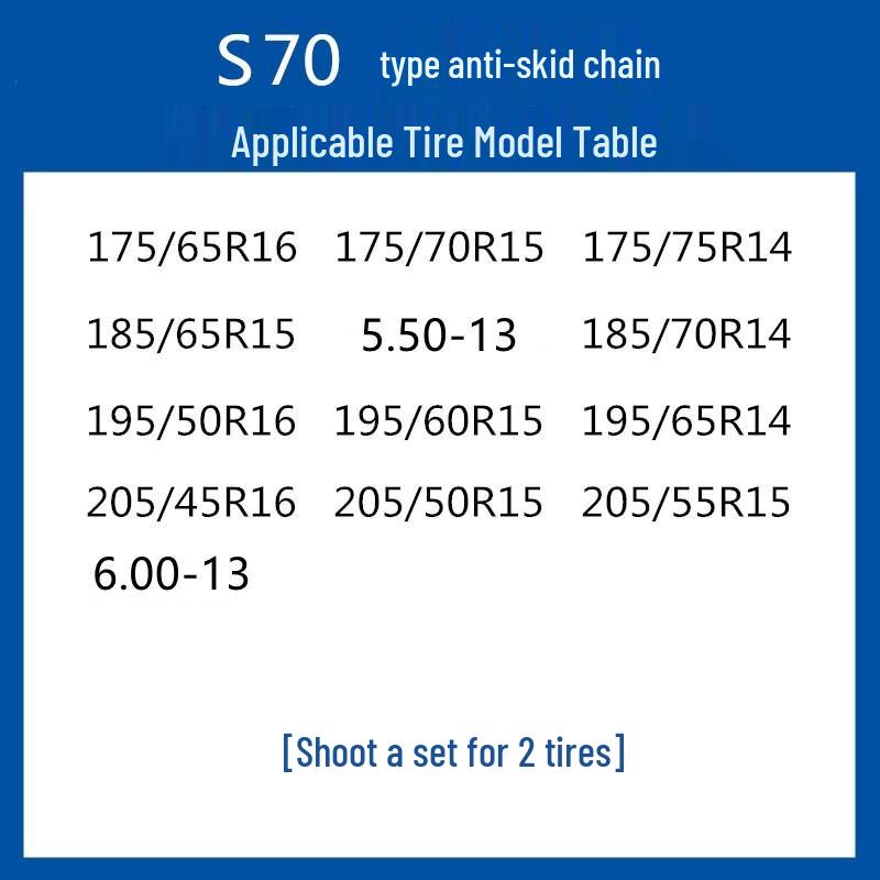 Verdickte Anti-Rutsch-Schneeketten für Limousinen, Minivans und Geländewagen