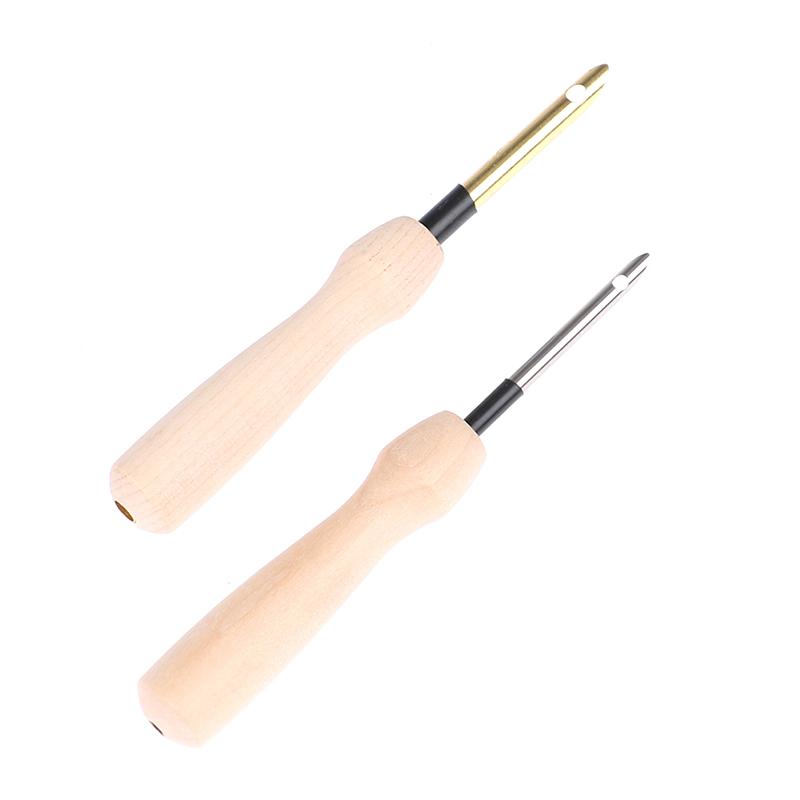 Holzgriff Stanznadel Stickstift DIY Strickfilz Webwerkzeug Magischer Nähfädler Bastelzubehör