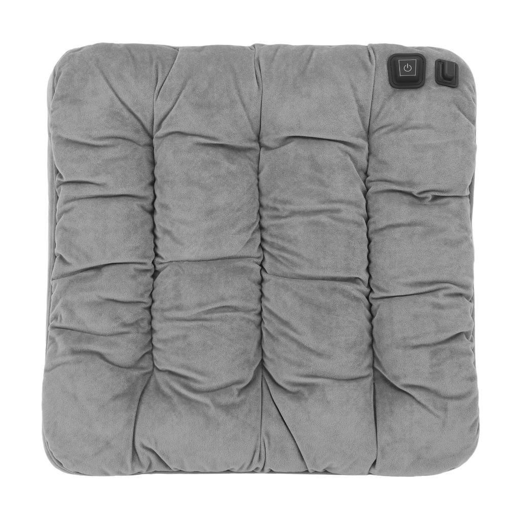 Heated Seat Cushion 3 Temp Modes Soft Washable Fast Heating USB Power Heating Seat Pads for Office Travel Family Gray