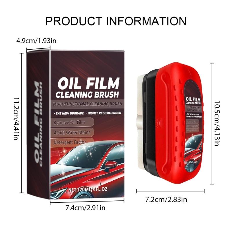 Easy Use Automotive Glass Oil Film Cleaning Car Glass Oil Film Eliminators for  Windshield & Enhances Driving Visibility