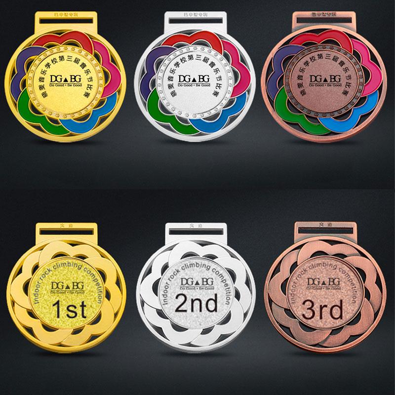 Marathon Gold Winner Award Medals With Neck Ribbon 3D Running Runner 1St 2Nd Trophy Various Sport Souvenir Prize Gift Customized
