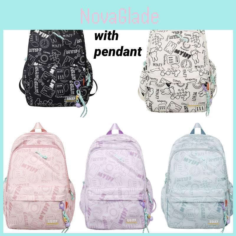 2023 New Cute Graffiti Backpack For Girls High Capacity Nylon Material
