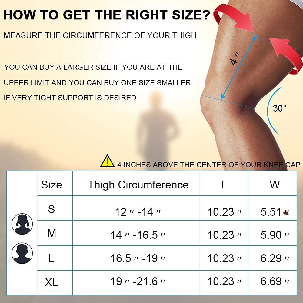 JERN Knee Compression Sleeve - Knee Brace, for Knee Pain, for Men & Women, Knee Support for Running, Weightlifting, Gym, Workout, Sports – (1 Pac