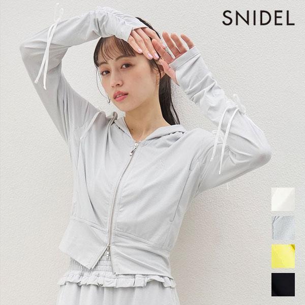 SNIDEL Outerwear 26 Spring/Summer [LUMISHADE] UV line parka, some reserved in late May, middle length, long sleeve, ribbon swct262023