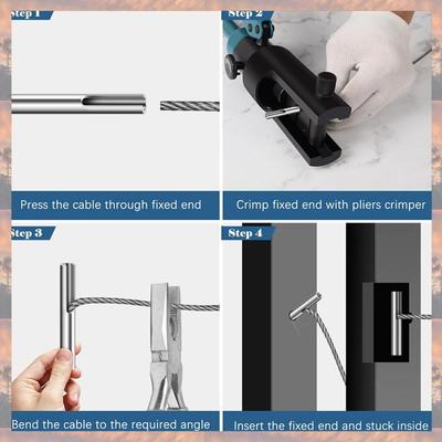 2025 Trend 1/8 Inch Invisible Cable Railing Terminal Toggle Anchor Angle, Stainless Steel Adjustable Cable Railing Hardware