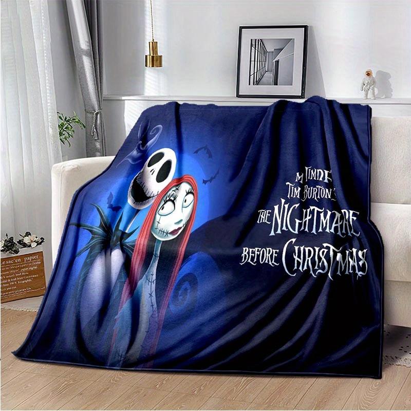 1pc The Nightmare Before Christmas Printing Blanket - Soft, All-Season Throw for Living Room, Bedroom,Personalized Gift with Adorable Cartoon Design