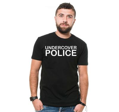 Mens UNDERCOVER Police T-Shirt Police Shirts Gift For Men Birthday Gifts