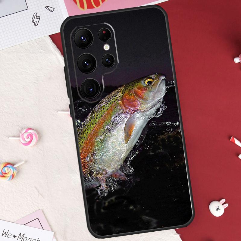 Vintage Trout Fishing Case For Samsung Galaxy S26 Ultra S23 S22 S21 S20 S24 S25 Ultra S10 Plus S25 FE Cover Shell