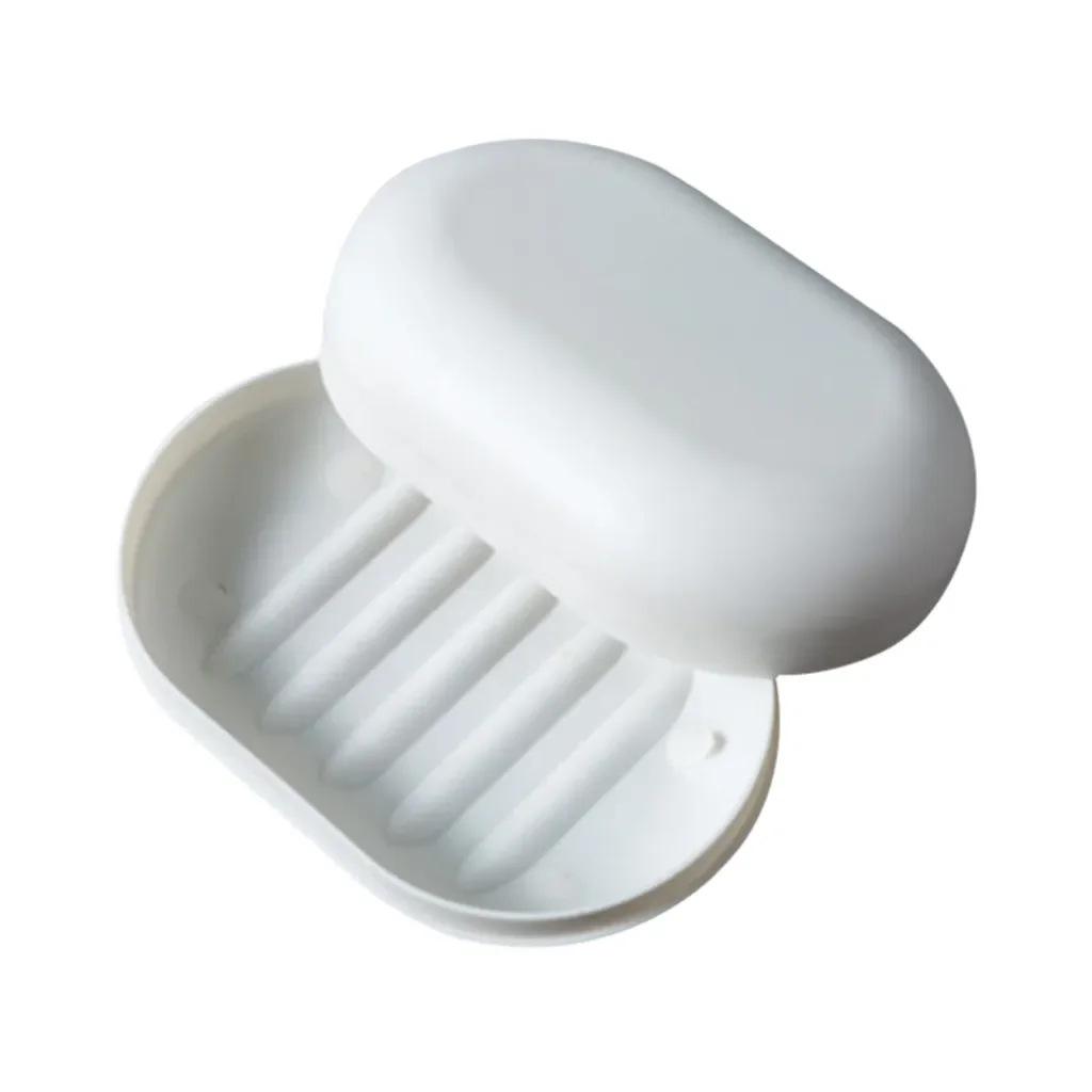 

Nordic Creative Soap Box with Lid - Fashionable Sealed Draining Soap Holder for Bathroom