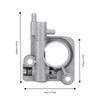 Iron Chainsaw Oil Pump Round Port Irregular Housing Oiler Assembly Silver Easy to Install for CS-350 CS-355T CS-360T CS2600
