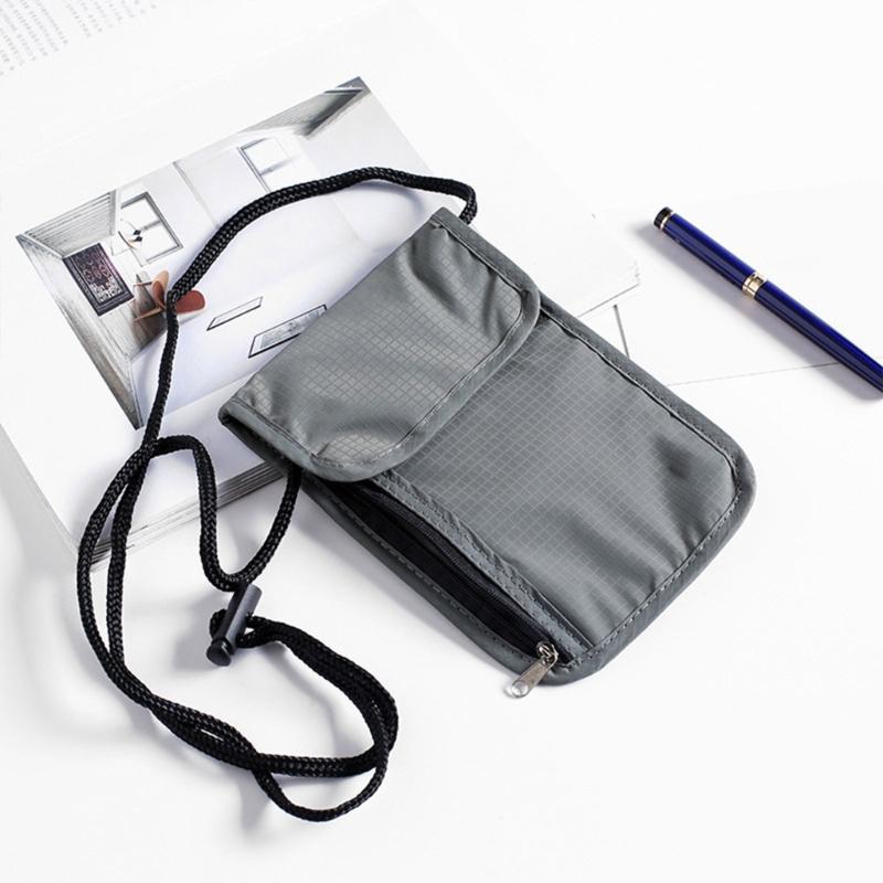 Blockierende Nackentaschen Handytasche für Männer und Frauen Kartenhalter Sichere Reisebrieftasche mit mehreren Fächern