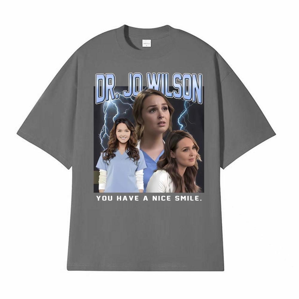 Camilla Luddington As Dr Jo Wilson Greys Anatomy Graphic Tshirt Men Women Fashion High Street Tee Shirt Casual Cotton T Shirt