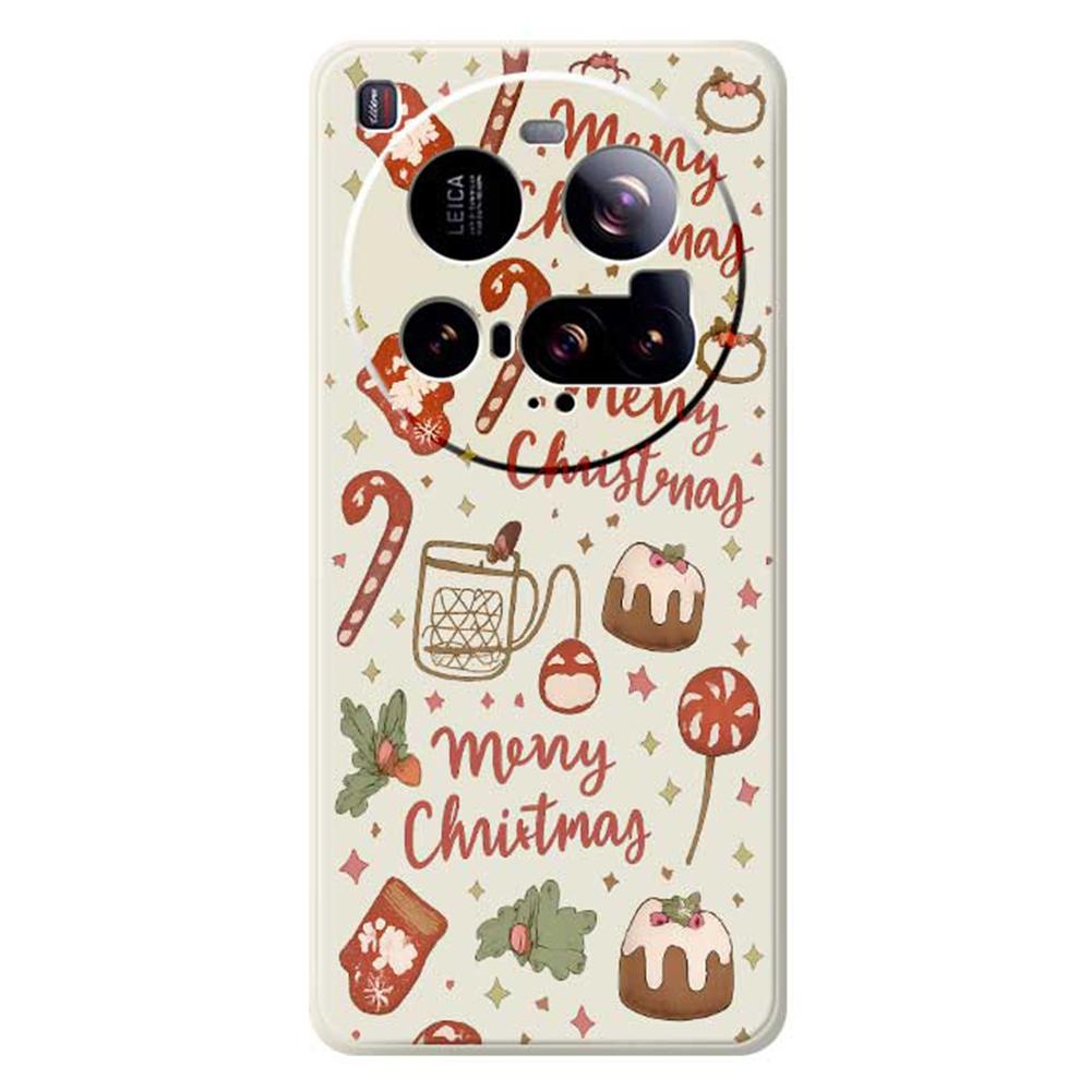 For Xiaomi 15 Ultra Case Merry Christmas Pattern Printing Straight Edge TPU Phone Back Cover