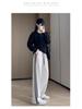 Plus Size Women's Striped Joggers - Wide Leg, Loose Fit, Spring/Autumn 2025 Collection