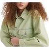 Levis Casual Solid Color Button-Down Collar Jacket Women Jacket Green A1743-0025