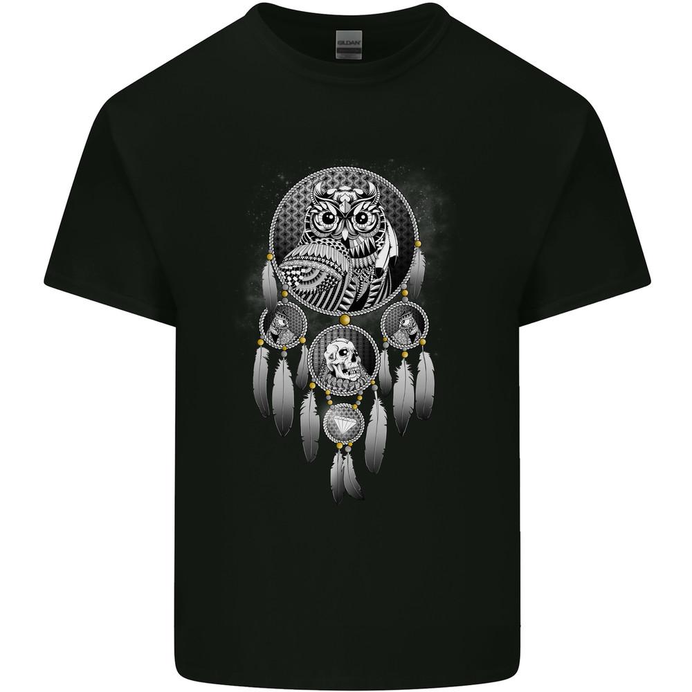 Bring the Nightmare Tribal Owl Skull Gothic Mens Light Cotton T-Shirt Unisex T-Shirt S