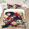 3pcs The Demon Slayer's Unlikely Heroes Print Cover Set Ultra Soft, Breathable, and Comfortable Bedding with Stylish Design for Bedroom and Guest