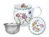 Kubek Porcelanowy Beczka Z Przykrywką Kwiaty Polne Do Kawy Herbaty