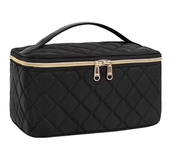 

Luxury PU Waterproof Travel Cosmetic Bag Large Capacity Portable Toiletry Bag High-End Handheld Makeup Storage Organizer Bag