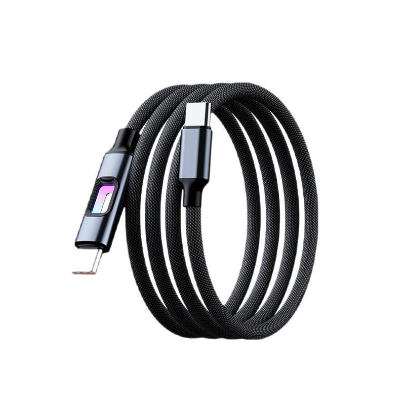 100W Fast Charging Braided Cable Compatible with Apple, Honor, Huawei - Bright & Colorful Design