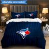 3PCS Blue Jays Bedding Set Duvet Cover Closure Includes 1 Duvet Cover & 2 Pillowcases for All Seasons Bedroom Decor Christmas Fan gifts
