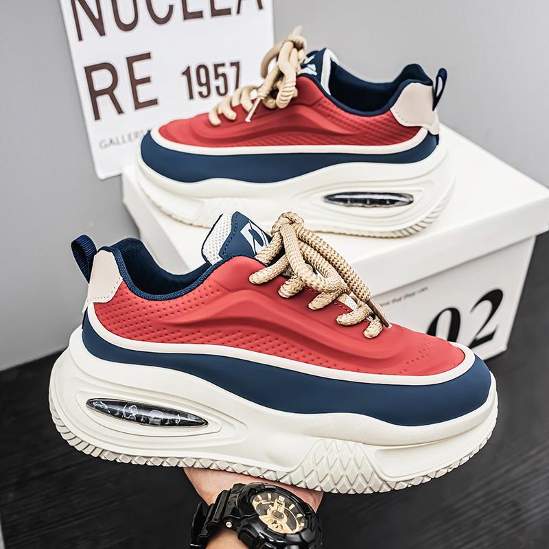 Bright Color Men Street Style Casual Shoes for Men Punk Chunky Social Men's Sneakers Large Size New Platform Vulcanized Sneakers