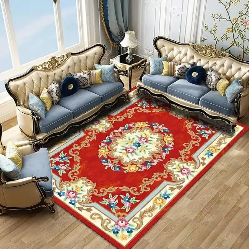 Covorașe pentru Living cu Imprimeuri Clasice în Stil European Covorașe Mari pentru Decorarea Casei în Vilă Covorașe pentru Dormitor, Salon, Lângă Pat Covorașe Antiderapante