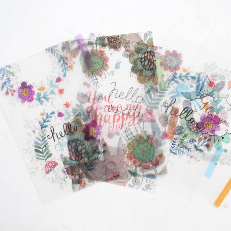 

Цветной блокнот-регистратор с 6 отверстиями, разделитель индексов, прозрачный материал PP