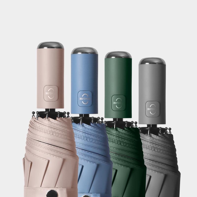 Stabiler winddichter automatischer Faltregenschirm für Männer und Frauen – Großer Sonnenschutz für jedes Wetter, anpassbar für Werbung