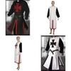 Stylish Medieval Templar Knight Crusader Surcoat Outfit Cosplay Costume