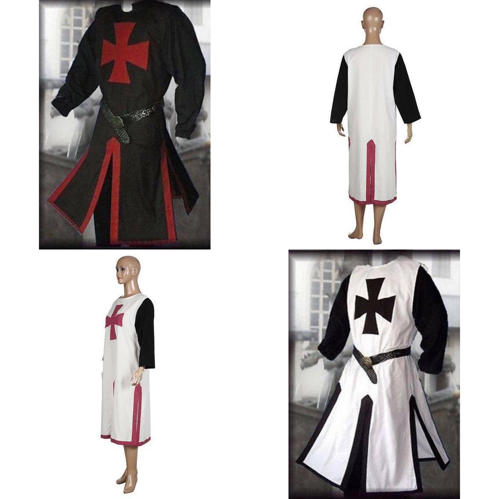 Stylish Medieval Templar Knight Crusader Surcoat Outfit Cosplay Costume