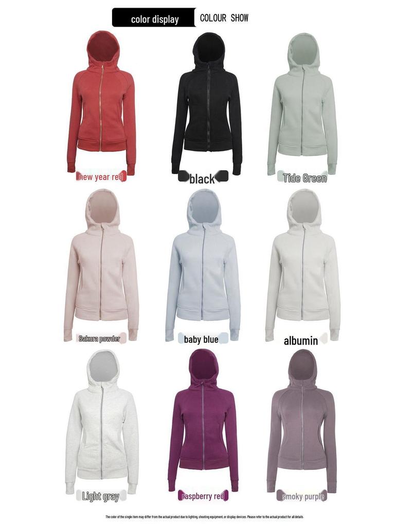 Luqilulu Women's Winter Plus Velvet Warm Hooded Slim Fit Outdoor Sports Jacket