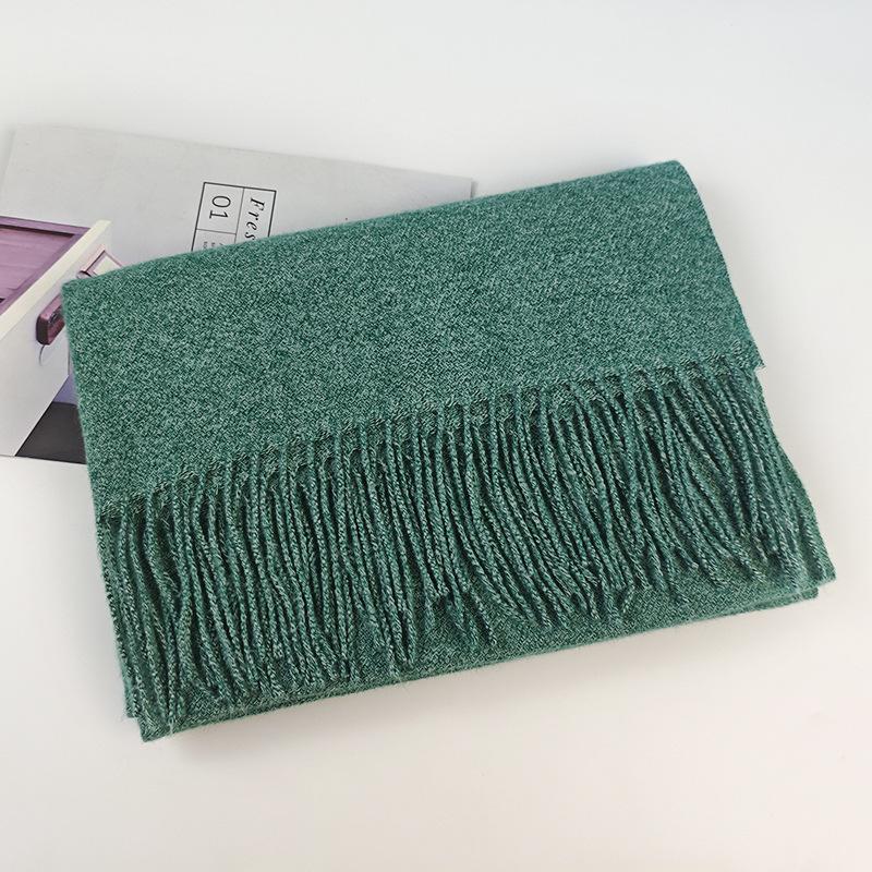 200*70cm Winter Soft Warm Cashmere Scarf Solid Color Shawls Wraps Long Blanket Scarf with Tassels