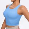 Women's Halterneck Sports Bra - Seamless Summer Yoga Vest Top for Running and Fitness