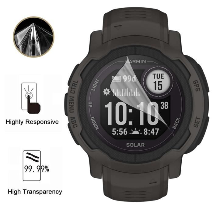 Protector de ecran pentru Garmin Instinct 2 - 45mm [Pachet 6] Folie de protecție din plastic rezistentă ultra subțire Phonillico