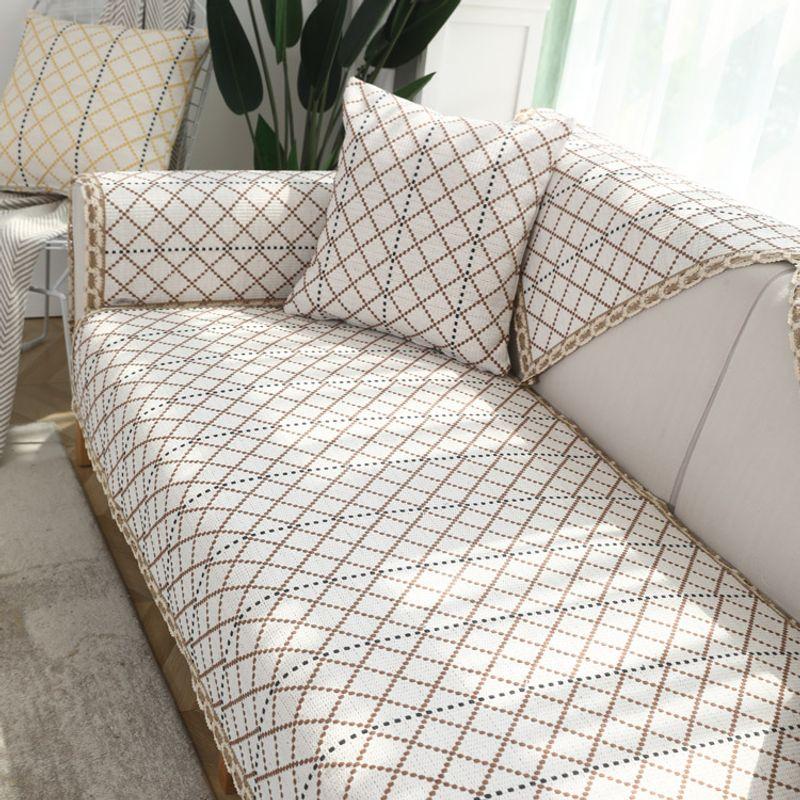 

All Year Round Neutral Cotton Linen Sofa Cushion Towel Minimalist Fabric Coarse Cloth Non Slip Anti-Static Carpet Window Cushion Machine Washable Brown 45*45cm (custom shoot this)