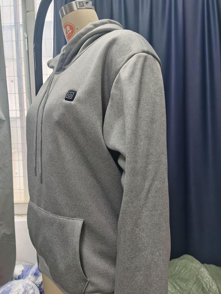 USB Heated Hooded Sweatshirt - Unisex Casual Electric Warm Wear