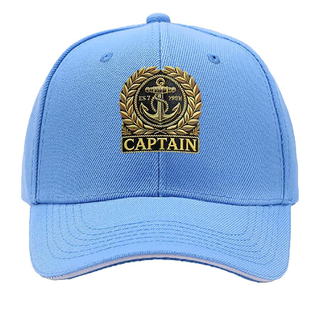 Vintage Metal Captain Anchor Laurel Nautical Badge Hip Hop Hat Fashion Outdoor Sports Sandwich Baseball Cap