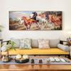 Traditional Chinese Running Horses Oil Painting On Canvas Posters and Prints Wall Art Pictures for Living Room Home Decoration
