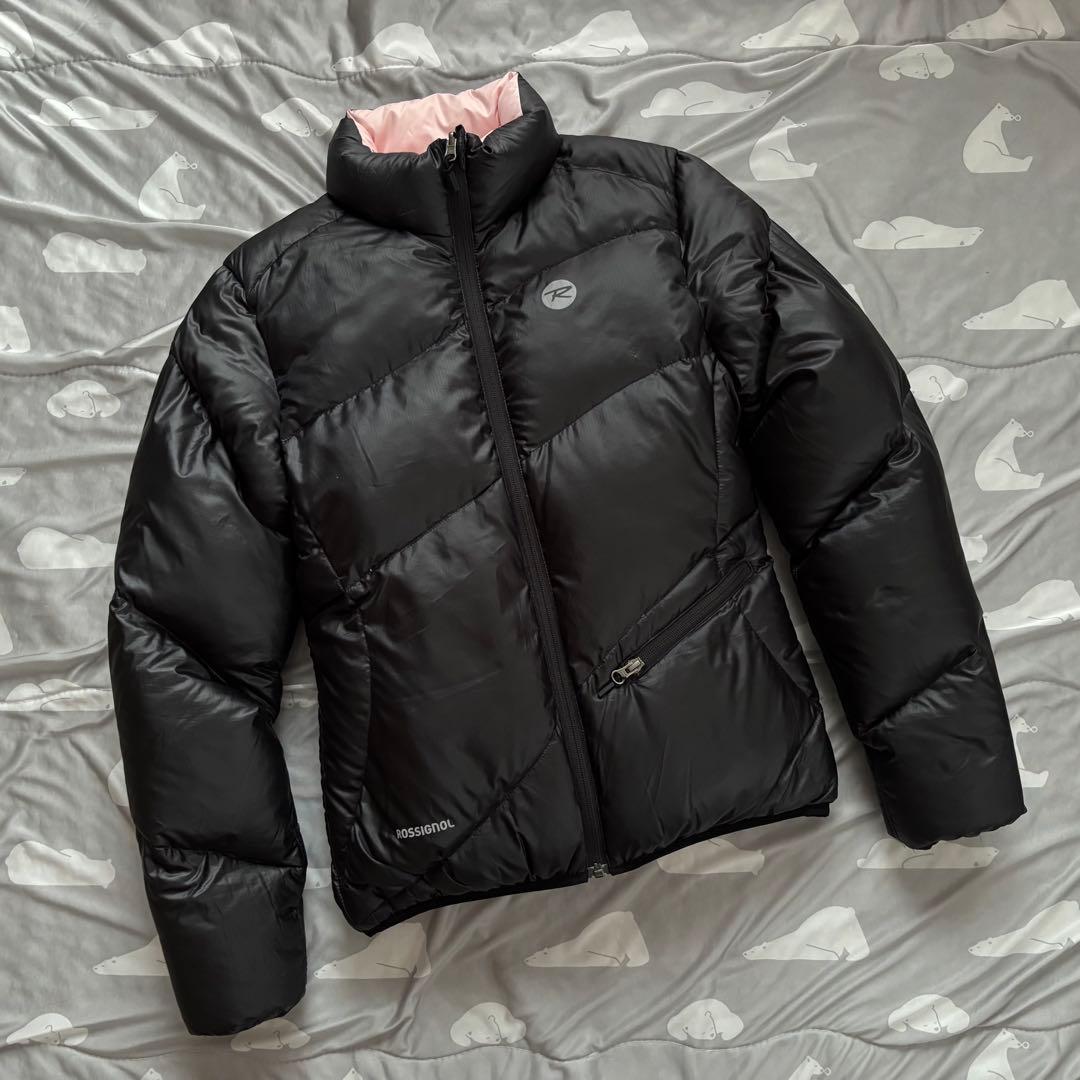 

[USED] Rossignol Down Jacket, Black/Pink, with Storage Pouch