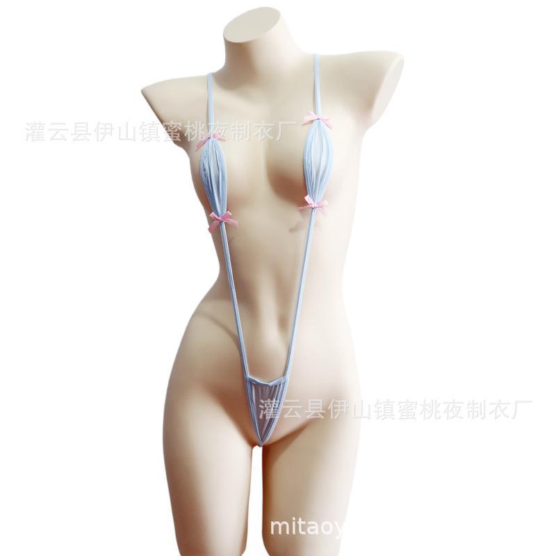 Japanese Erotic Underwear Dead Library Water One-piece Bikini Three-point Tights Bed Teasing Pure Desire Set