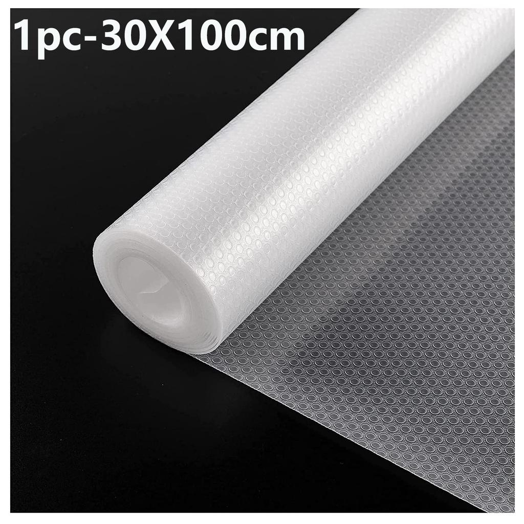 Kitchen Drawer Mat Transparent Drawer Liner Non Adhesive EVA Mat for Drawers, Refrigerator, Cabinets, Shoe Racks and Shelves