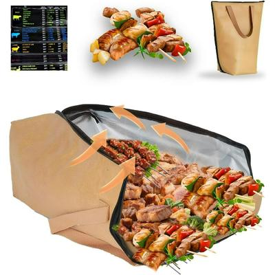 BBQ-Decke zum Ruhen von Fleisch, Fleischruhebeutel mit weiter Öffnung für Steak, Schweineschulter, Wiederverwendbarer isolierter Fleischbeutel, Camping-Backparty-Essentials